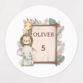 Safari Waterproof Labels, Oliver's Name Labels ラベル (デザイン1)