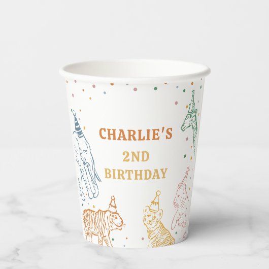 Safari Wild Animals 2nd Birthday 紙コップ (裏面)