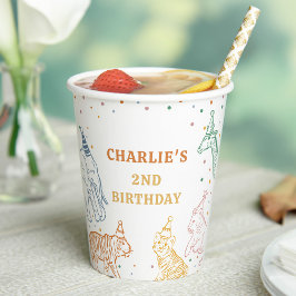 Safari Wild Animals 2nd Birthday 紙コップ