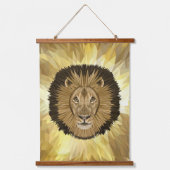 Safari Wild Cats Modern Abstract Polygonal Pop Art 吊り下げ型タペストリー (正面2)