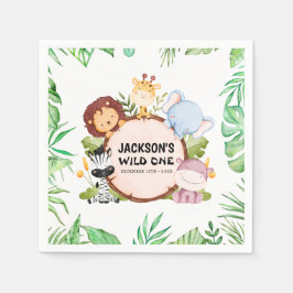 Safari Wild One スタンダードカクテルナプキン