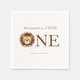 Safari wild one 初誕生日  スタンダードカクテルナプキン