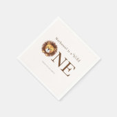Safari wild one 初誕生日 スタンダードカクテルナプキン (角)