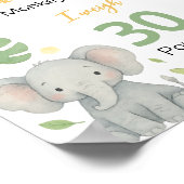 Safari Wild One 1st Birthday Photo Milestone Sign ポスター (角)