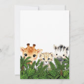 Safari Wild One Birthday 招待状 (裏面)