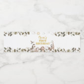 Safari Wild One Birthday Party Water Bottle Label ペットボトルラベル (シングルラベル)