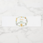 Safari Wild One Birthday Water Bottle Label ペットボトルラベル (シングルラベル)