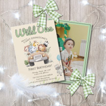 Safari Wild One Watercolor Custom 1st Birthday 