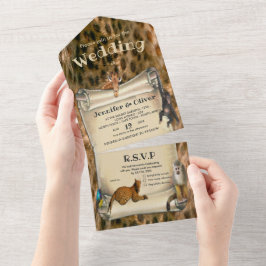 Safari Wildlife All In One Weding Invite オールインワン招待状