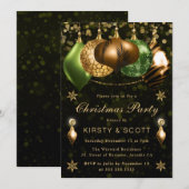 Safari Wildlife Baubles Christmas Party 招待状 (正面/裏面)