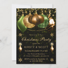 Safari Wildlife Baubles Christmas Party 招待状