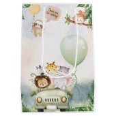 Safari Zoo Birthday Medium Gift Bag ミディアムペーパーバッグ (裏面)
