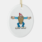 SAFEを呼んでいる漫画の丸い審判員 セラミックオーナメント (右)