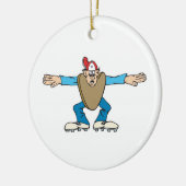 SAFEを呼んでいる漫画の丸い審判員 セラミックオーナメント (左)