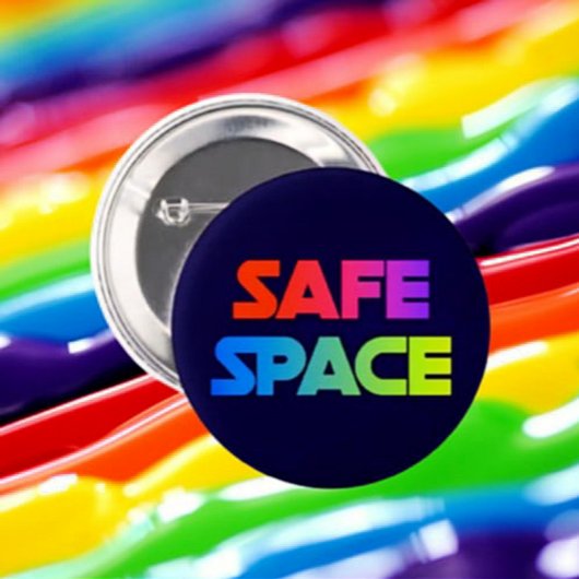 SAFE宇宙- はっきりした Rainbow Statementボタン 缶バッジ