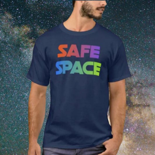 SAFE宇宙- はっきりした Rainbow Statement Shirt Tシャツ