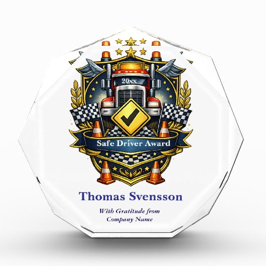 Safe Driver Award Truck Driver Recognition フォトブロック (正面)
