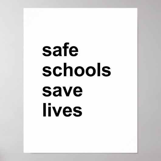 safe schools save lives ポスター (正面)
