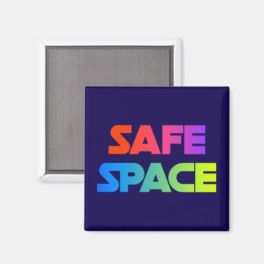 SAFE SPACE – 太い虹色のマグネット マグネット (正面/裏面)
