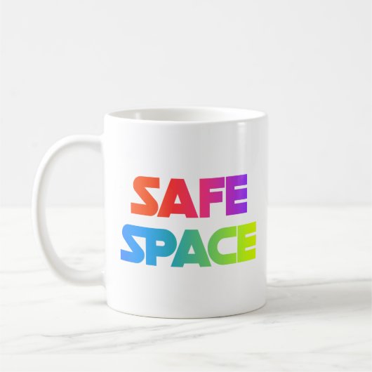SAFE SPACE – Bold Rainbow Mug of Love コーヒーマグカップ (左)