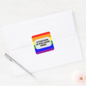 Safe Space LGBT ゲイ プライド アライ レインボー スクエアシール (封筒)