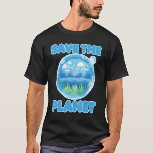 Safe the Planet Mother Earth Go Green Tシャツ (正面)