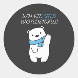 SAFE THE POLAR BEARS\CUTE AND WHITE POLAR BEAR ラウンドシール