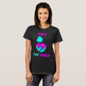 Safe the world youth fantasy green mother earth tシャツ (正面フル)