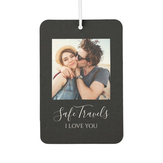 Safe Travels Gift For Him Custom Photo Car カーエアーフレッシュナー (正面)