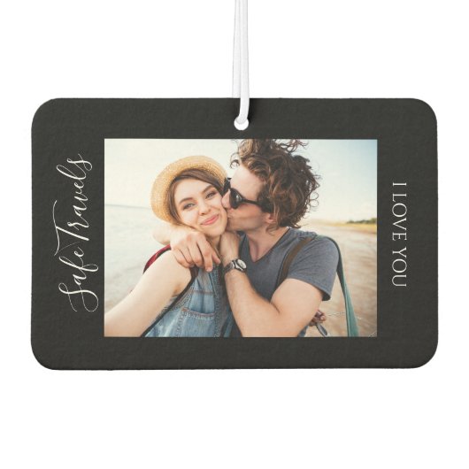 Safe Travels Gift For Him Custom Photo Car カーエアーフレッシュナー (正面)