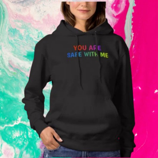 Safe With Me パーカー – プライド・アライウェア パーカ