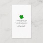 Safely Home Memorial Circus Act Prayer Card 名刺 (裏面)