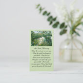 Safely Home Memorial Irish Blessing Prayer Card 名刺 (スタンド正面)
