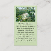 Safely Home Memorial Irish Blessing Prayer Card 名刺 (正面)