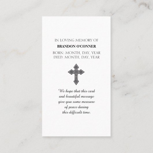 Safely Home Orange Blue Green Sympathy 名刺 (裏面)