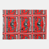 Safety 日本の Matchesアートこうもり キッチンタオル (横)