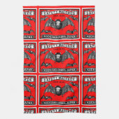 Safety 日本の Matchesアートこうもり キッチンタオル (縦)