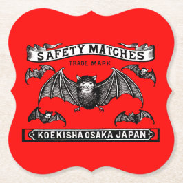 Safety 日本の Matchesアートこうもり ペーパーコースター