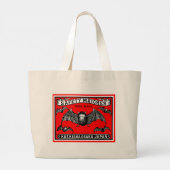 Safety 日本の Matchesアートこうもり ラージトートバッグ (裏面)