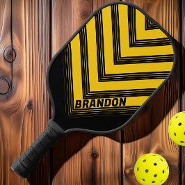 Safety Beeノスタルジックヴィンテージシェブロンフェード名 ピックルボールラケット