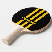 Safety Bee Nostalgic Pin Stripes with Name 卓球ラケット (正面アングル)
