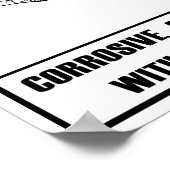 Safety First Humor-Corrosive Poster ポスター (角)