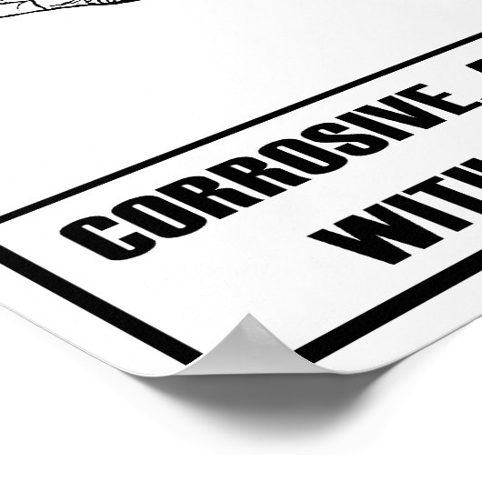 Safety First Humor-Corrosive Poster ポスター (角)