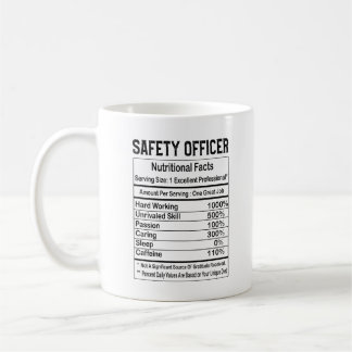 Safety Officer Nutrition Facts 11oz Coffee Mug コーヒーマグカップ