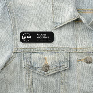 Safety Pin Name Tag or Magnetic with Custom Logo 名札