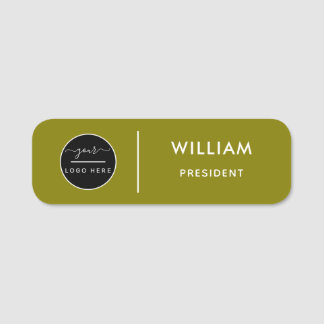 Safety Pin Name Tag or Magnetic with Custom Logo 名札