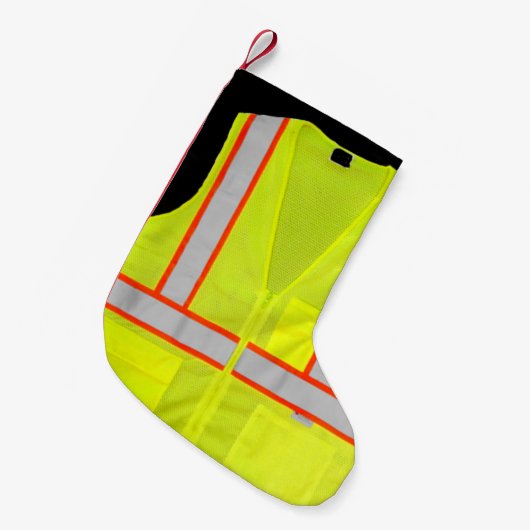 Safety Vest Christmas Stocking交通ディレクター スモールクリスマスストッキング (正面 (吊り時))