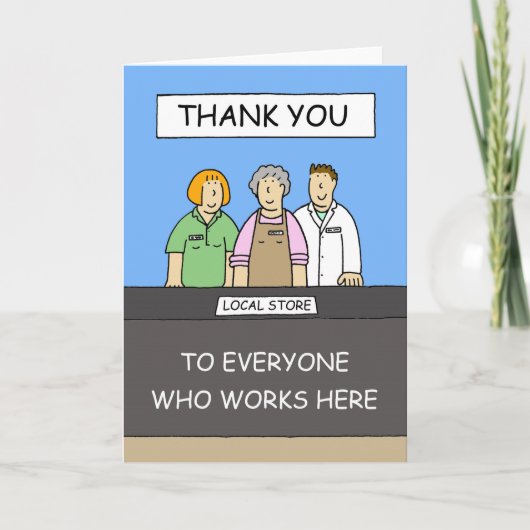 Saff at Local Store, Shopに感謝。 カード (正面)