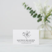 Saffron farm plant bulb suppliers business card 名刺 (スタンド正面)