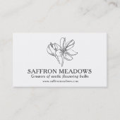 Saffron farm plant bulb suppliers business card 名刺 (正面)
